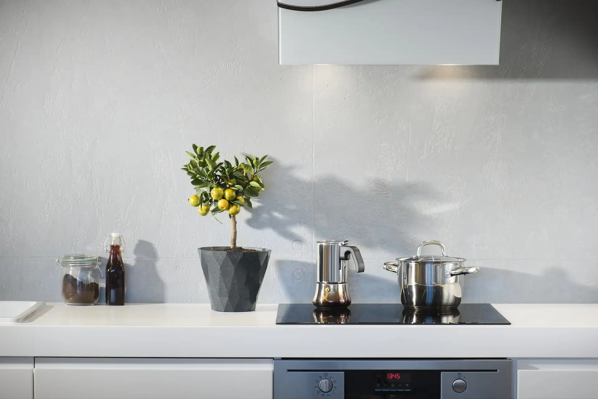 tidy kitchen countertop